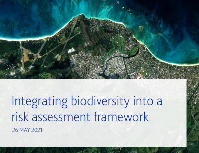 Integrating biodiversity into a risk assessment framework